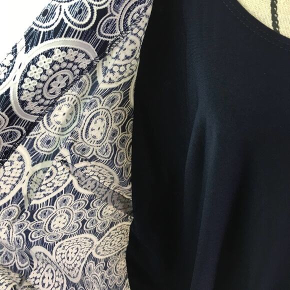 Perceptions Short Sleeve Print Faux-Jacket Dress - Picture 8 of 16